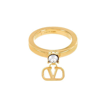 Valentino Galan Van V Logo Crystal Women's Ring 123914019 [P]