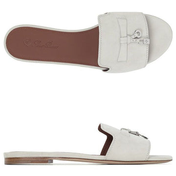 LORO PIANA Sommer Slipper aus Wildleder FAI5580 A760 159050020 [P]