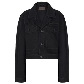LEMAIRE Black Cropped Denim Jacket 159050062 [P]