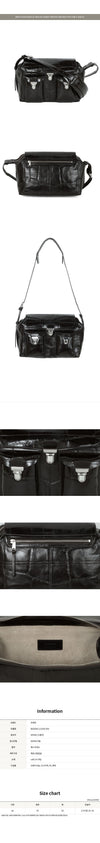 LEMAIRE Espresso Krokodil geprägte Medium Gear Schultertasche 157547986 [P]