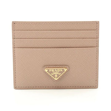 Prada Saffiano Triangle Card Holder 150372836 [P]