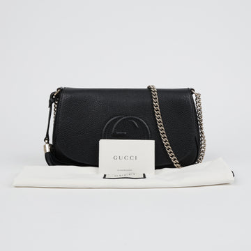 GUCCI Soho Tassel Chain Crossbody Bag Schwarz 158642444 [P]