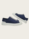 HERMES Blaue Ponse Denim Canvas Cross Sneakers 159051636 [P]