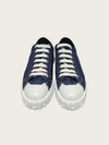 HERMES Blaue Ponse Denim Canvas Cross Sneakers 159051636 [P]