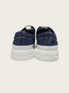 HERMES Blaue Ponse Denim Canvas Cross Sneakers 159051636 [P]