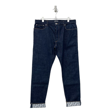 DIOR Oblique Slim Fit Roll-up Jeanshose H00369 159051780 [P]