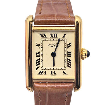 CARTIER Must Tank Silbergold Uhr L634632 159052108 [P]