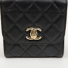 CHANEL Trendy CC Mini Lambskin Shoulder Bag Black Gold 158639416 [P]