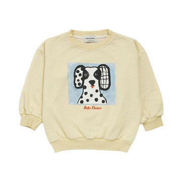 BOBO CHOSES KIDS 26SS イエローバンドドッグスウェットシャツ B126AC041 721 155923894 [P]