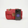 Gucci GG Marmont Matelassé Mini Shoulder Bag Red 158676005 [P]