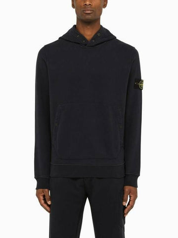 STONE ISLAND Brushed Cotton Fleece Snap Hoodie Sweatshirt Regular Fit 791561720 V0020 133071993 [P]