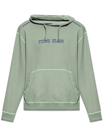 Stone Island Brushed Cotton Fleece Hoodie Oversized Fit Sweatshirt 133071998 [P]