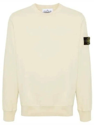 STONE ISLAND 63051 Baumwoll-Fleece Crewneck Sweatshirt Regular Fit 801563051 V0091 133075107 [P]