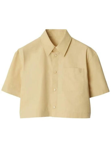 Burberry Crop Cotton Shirt Short Sleeve 8101117 142645759 [P]