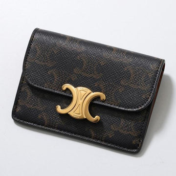 Celine 26FW Card Holder with Flap Triomphe in Canvas (10I582CPJ 04LU) 159053521 [P]