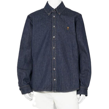 AMI Blau Denim Baumwolle Hemd de Cruche 26SS 157362894 [P]