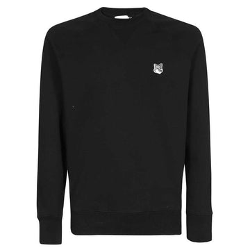 MAISON KITSUNE Patch Sweatshirt mit Fuchs Kopf Schwarz 23FW P199 58896984 [P]