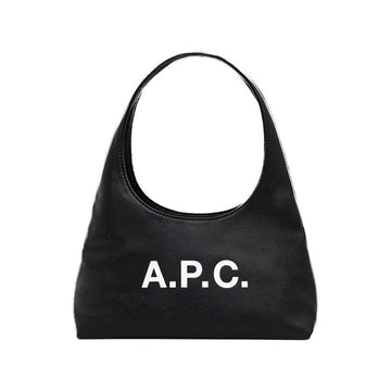 APC 26SS BABY NINON Schultertasche mit Logo-Print Schwarz PUAAT F67027 LZZ 150727027 [P]