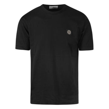 STONE ISLAND Stone 24SS Logo-Patch T-Shirt Schwarz 801524113 A0029 92380587 [P]