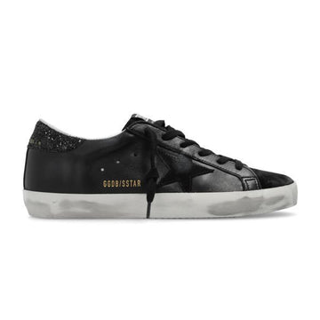 GOLDEN GOOSE 26FW Schwarze Stern Glitzer Ferse Napa Superstar 146698265 [P]