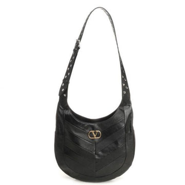 Valentino Chevron Pattern Napa Leather Hobo Bag 152304132 [P]