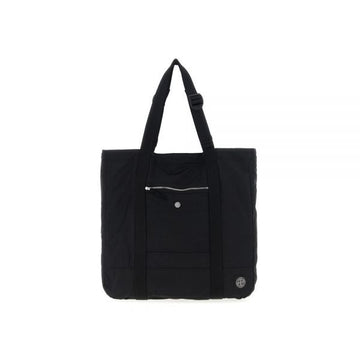 STONE ISLAND Nylonmetallic Tote Bag mit Logo-Patch in Schwarz 159063383 [P]