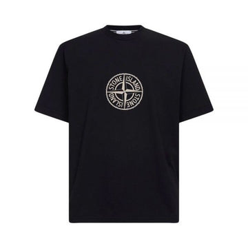 STONE ISLAND T-Shirt mit Logo-Print Schwarz 159063390 [P]