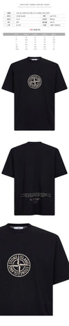 Stone Island Logo Printing T-Shirt Black 159063390 [P]
