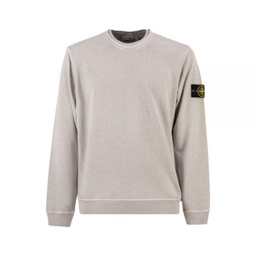 STONE ISLAND Wappen-Patch Doppelkragen Fleece Sweatshirt Perlgrau L1S15 6100034 S0060 V0161 159063398 [P]