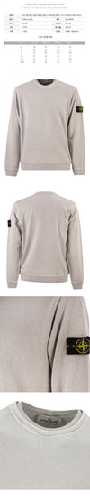 Stone Island Patch Double Neck Fleece Sweatshirt Pearl Grey 159063398 [P]