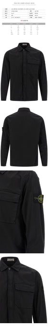 STONE ISLAND Wappen Patch Shirtjacke Schwarz L1S15 1200013 S0A10 V0029 159063401 [P]