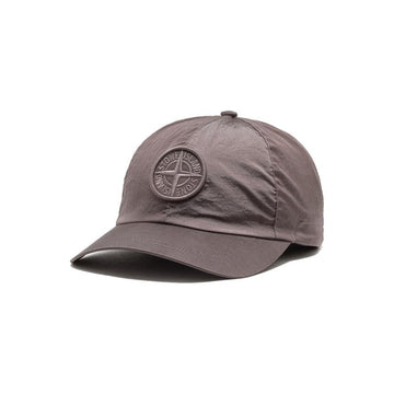 STONE ISLAND Logo-Stickerei Nylon-Cap lila grau 26SS L1S15 9100011 S0076 V008F 159063422 [P]