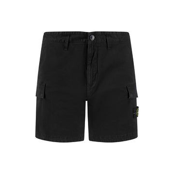 STONE ISLAND Wappen Patch Cargo Shorts Schwarz 26SS 159063436 [P]