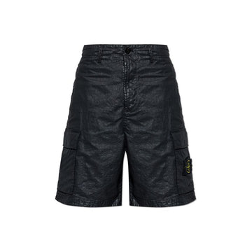 STONE ISLAND 26SS Wappen Patch Organic Look Nylon Panama TC Shorts schwarz L1S15 L100001 S0069 V0029 159063430 [P]