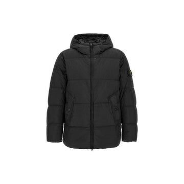 STONE ISLAND ガーメントダイ クランクル ラプス フード パディング ジャケット ブラック L2S15 4100037 S0A23 V0029 159063442 [P]