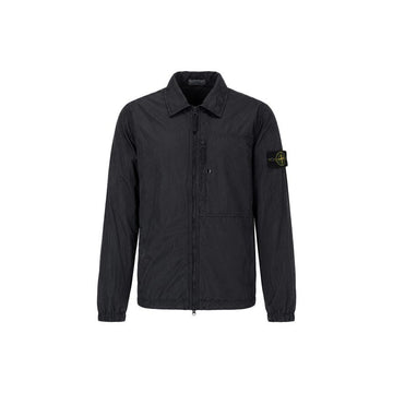 STONE ISLAND Überhemdjacke aus Nylon-EcNylon mit Wappen-Patch Schwarz L2S15 1200041 S0019 V0029 159063448 [P]
