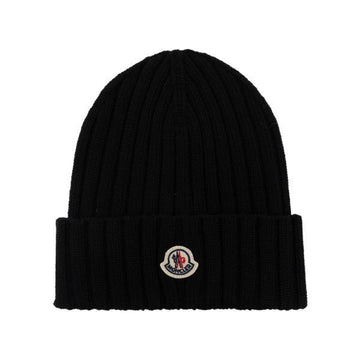 MONCLER Wollbeanie mit Logo-Patch schwarz 3B000 36 A9327 999 159063959 [P]