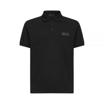 Moncler Stripe Logo Short Sleeve Polo Shirt Black L1 091 8A000 09 89A16 999 159063972 [P]