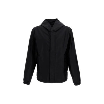 MONCLER GRANDANS ロゴ パッチ ウィンドブレーカー フーデッドジャケット ブラック 1A000 73 539ZD 999 159064001 [P]