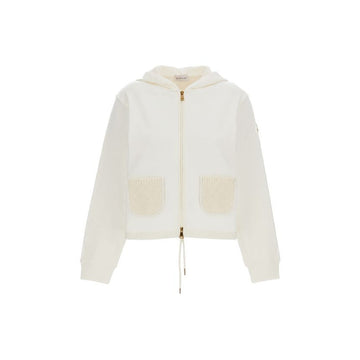 MONCLER Logo-Patch Kapuzenjacke Weiß 8G000 05 89A8F 034 159064010 [P]