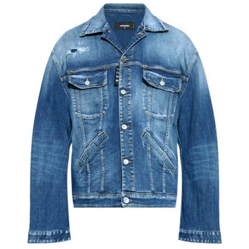 DSQUARED2 アイコン ウォッシュド デニム ジャケット stamp: S79AM0070 S30664 470 115036638 [P]