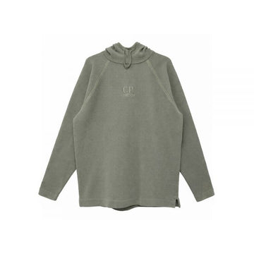 CP Company Embroidered Logo Hoodie Khaki Gray 20CMSS177A 110635S 921 159064460 [P]