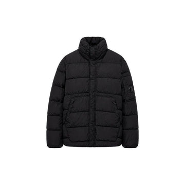 CP COMPANY 26FW Lens Patch Chrome R Garment Dyed Padded Jacket Schwarz 21CMOW012A 005904G 999 159064501 [P]