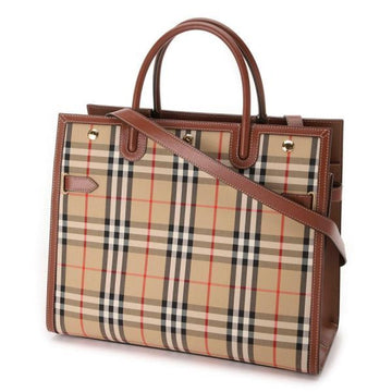 Burberry Medium Vintage Check Two-handle Title Bag (8024685) 149211451 [P]