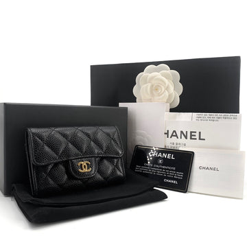 CHANEL クラシックキャビアフラップカードケース 159071363 [P]