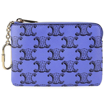 Celine Women's Triomphe Canvas Keyring Coin Wallet 155331133 [P]