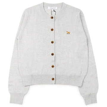 Maison Kitsune Women's Baby Fox Merino Regular Cardigan (Light Grey) PW00502KT1181 H120 155293613 [P]