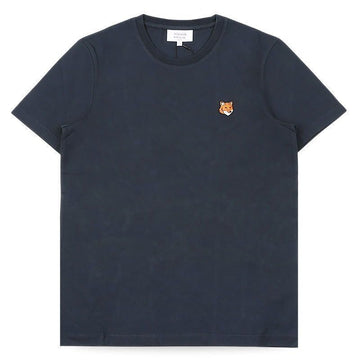 MAISON KITSUNE 女性フォックスヘッドパッチ半袖Tシャツ（ネイビー） PW00113KJ7026 0413 156158014 [P]