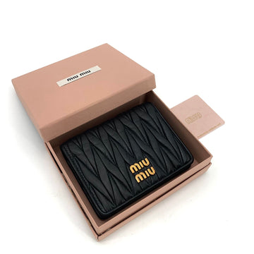 Miu Miu Matelasse Gold Logo Wallet 5mv204 159071452 [P]