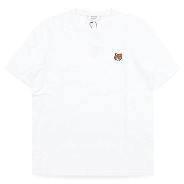MAISON KITSUNE メンズ フォックスヘッド パッチ レギュラー 半袖 Tシャツ(ホワイト) PM00107KJ7026 P100 152779616 [P]